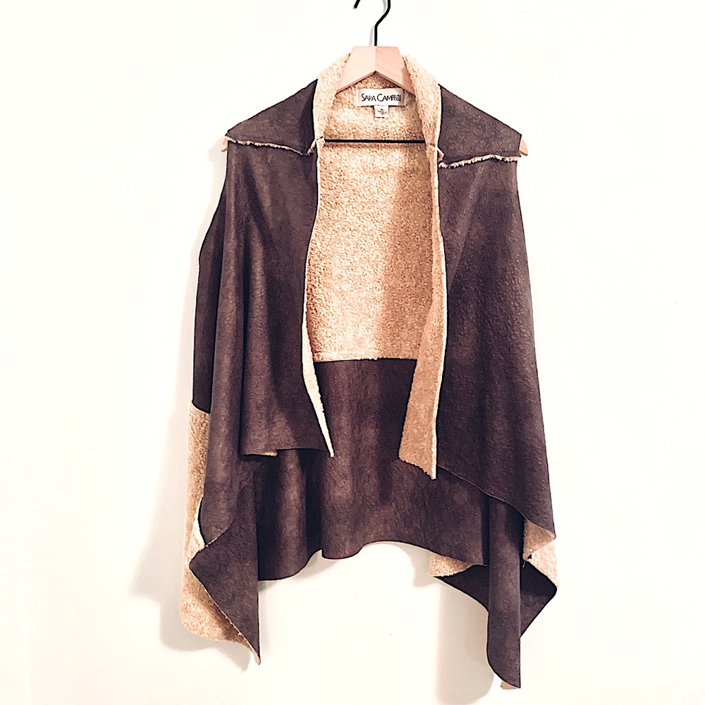 Sara Campbell Sherpa Vegan Suede Vest